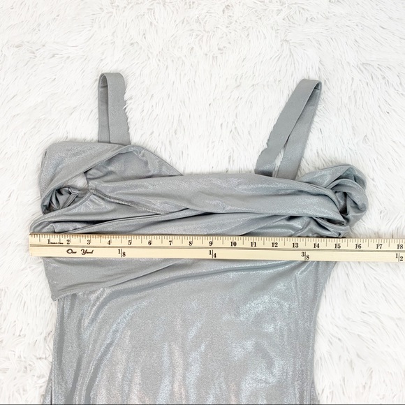 By the Way Evie Cold Shoulder Dress in Silver - Picture 5 of 7